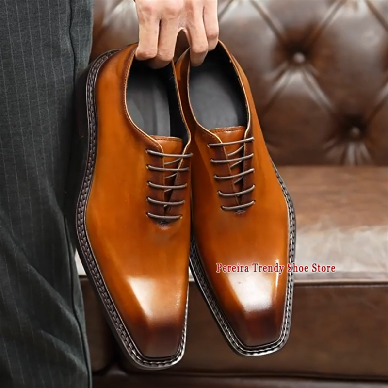 Men'S Grooming Oxford - Chaussures habillées pour hommes, bout carré,