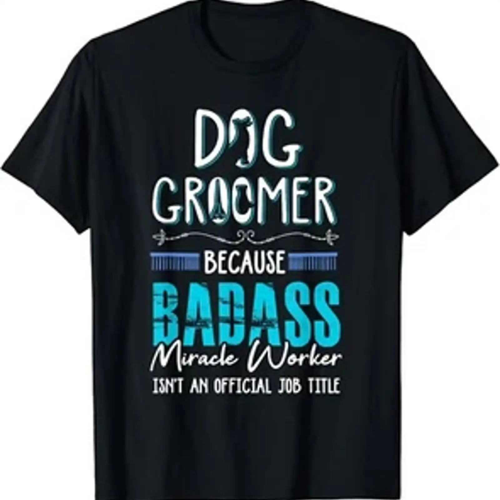 Men Grooming Quotes Short - T-shirt drôle pour coiffeur canin avec
