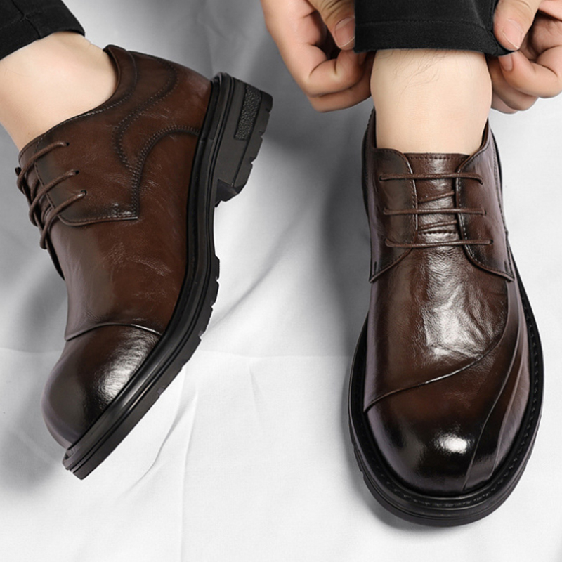 Men'S Grooming Oxford - Chaussures habillées en cuir véritable brun