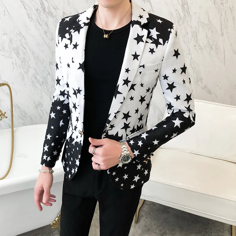 Blazers ajustés à imprimé étoi - Men'S Grooming Club avis et prix
